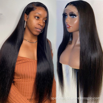 Wholesale 180% Density HD Full Lace Human Hair Wigs For Black Women,13x6 13x4 Brazilian Virgin Hair Transparent Lace Front Wig